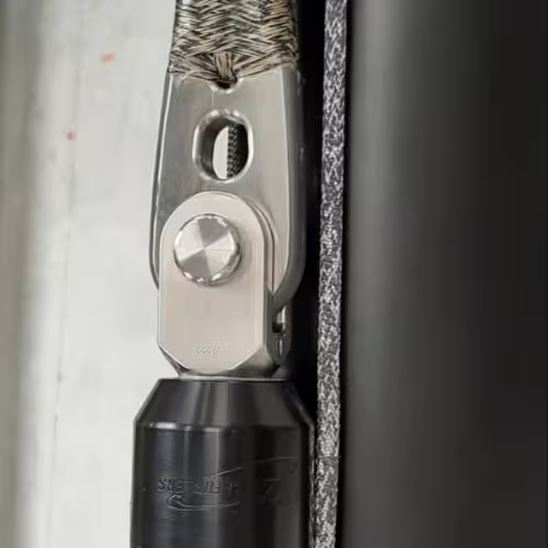 DEN-RAN textile cable secured with titanium lug